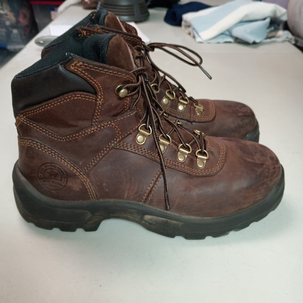 Red Wing Shoes Irish Setter Mens Work Boots Brown Leather Lace Up Size 7.5 EH - Picture 10 of 15